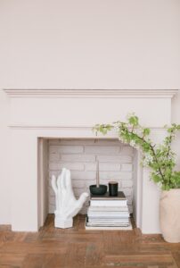 cheminée décorée